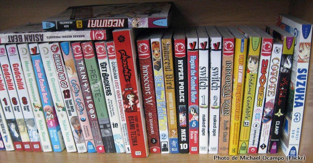 The Otaku Encyclopedia, étagère de manga