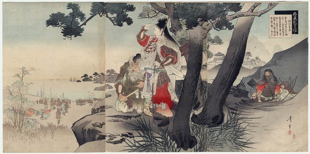 Impératrice Jingū Kōgō et ses troupes